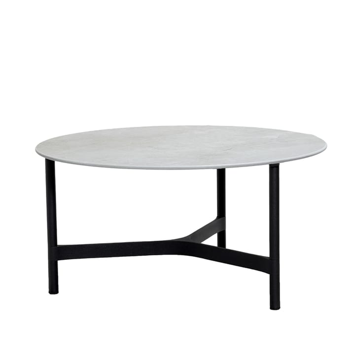 Mesa de centro Twist large Ø90 cm - Fossil grey-lava grey - Cane-line