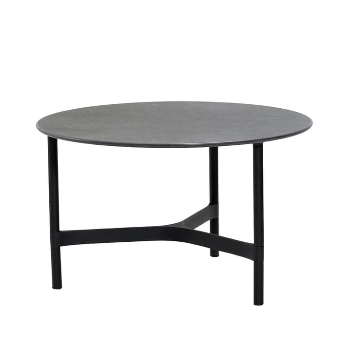 Mesa de centro Twist medium Ø70 cm - Fossil black-lava grey - Cane-line