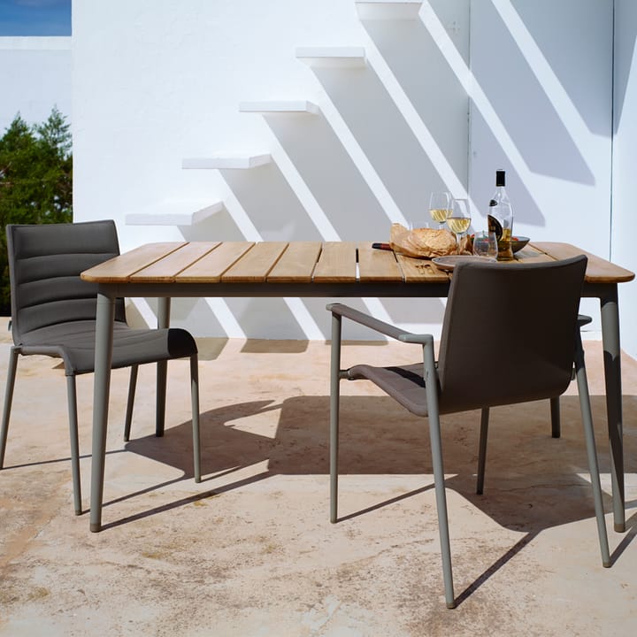 Mesa de jantar Core teca 160x100x74 cm - Suporte lava grey - Cane-line