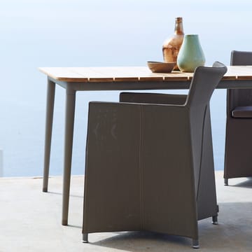 Mesa de jantar Core teca 210x100x74 cm - Suporte taupe - Cane-line