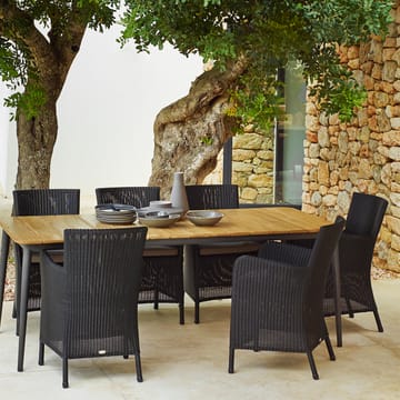 Mesa de jantar Core teca 274x100x74 cm - Suporte taupe - Cane-line