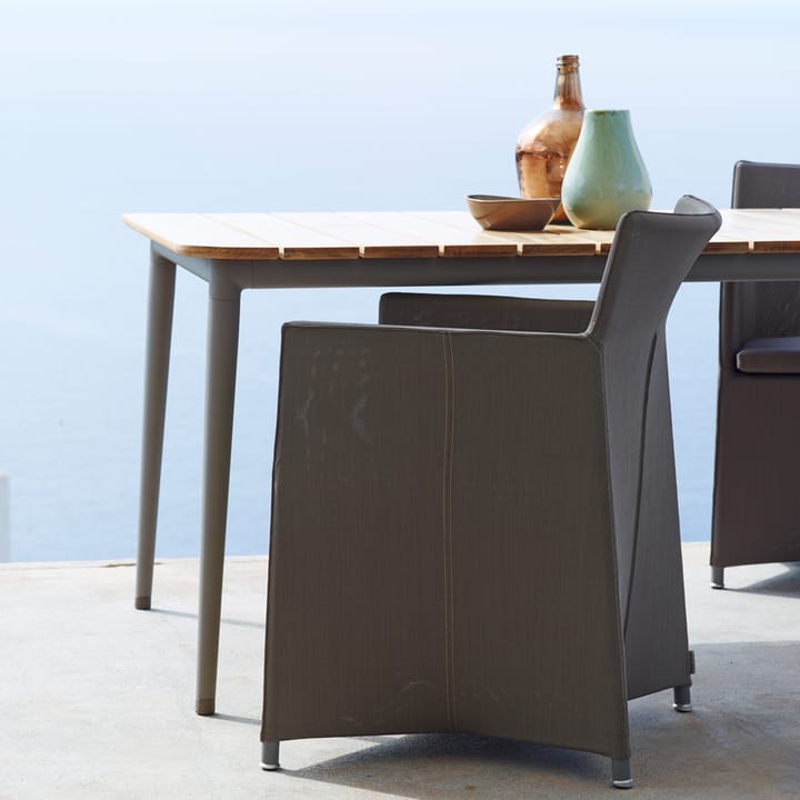 Mesa de jantar Core teca 274x100x74 cm - Suporte taupe - Cane-line