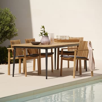 Mesa de jantar Core teca 274x100x74 cm - Suporte taupe - Cane-line