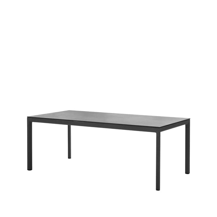 Mesa de jantar Drop - Fossil black-suporte de alumínio lava grey 100x200cm - Cane-line