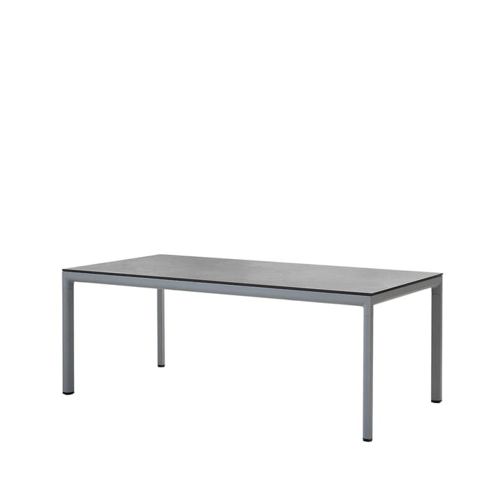 Mesa de jantar Drop - Fossil black-suporte de alumínio light grey 100x200cm - Cane-line