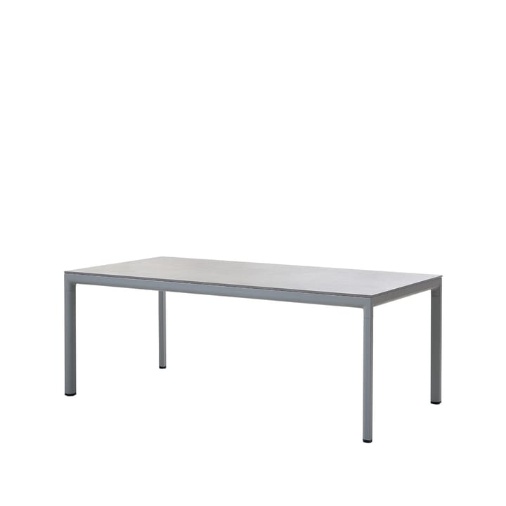 Mesa de jantar Drop - Fossil grey-suporte de alumínio light grey - Cane-line