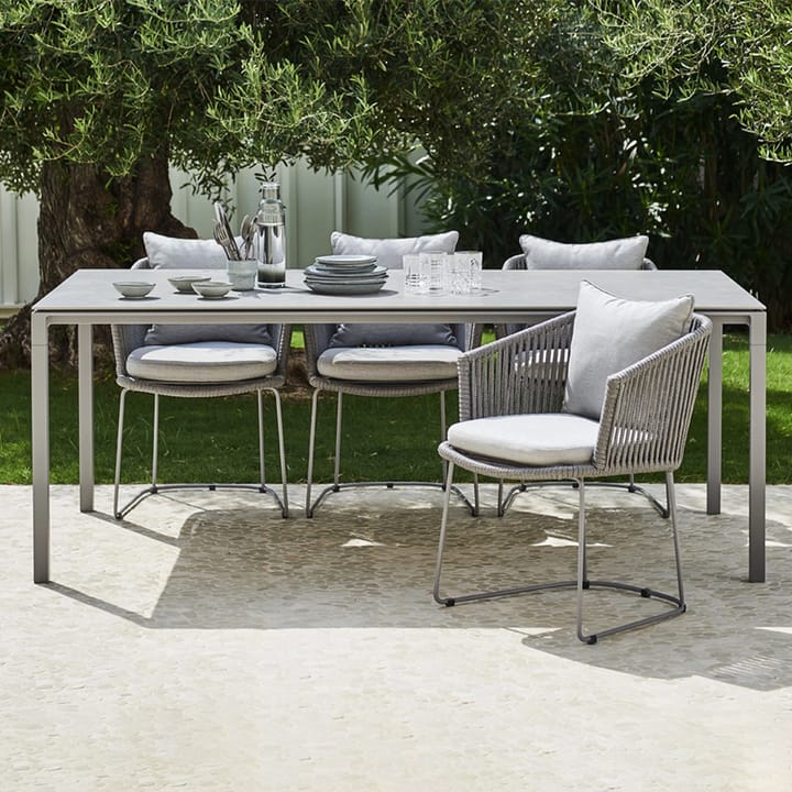 Mesa de jantar Pure - Basalt grey-branco200x100 cm - Cane-line