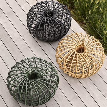 Mesa/banqueta Nest - Dark green, pequeno - Cane-line