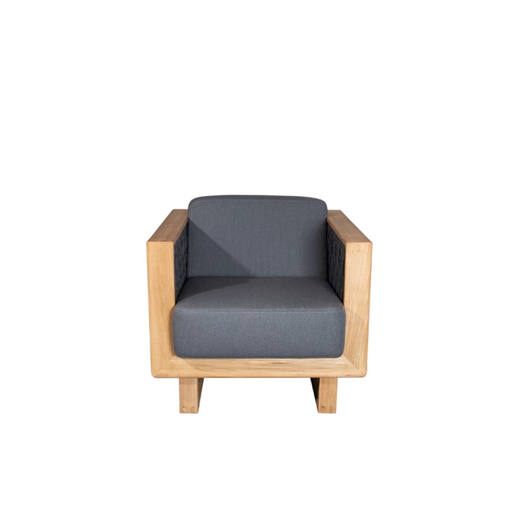 Poltrona lounge Angle, Dark grey, teca Cane-line