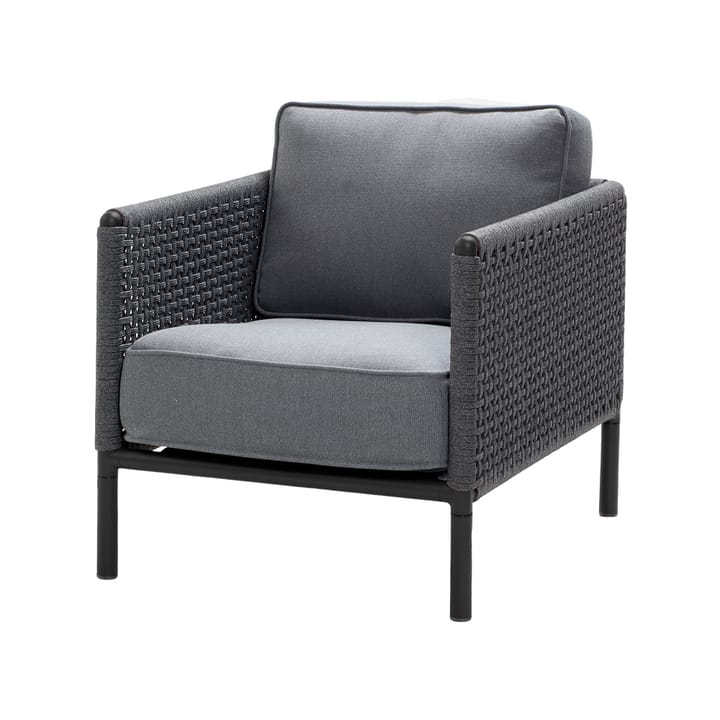 Poltrona lounge Encore - Cane-Line airtouch lava grey/dark grey, incl. almofadas - Cane-line