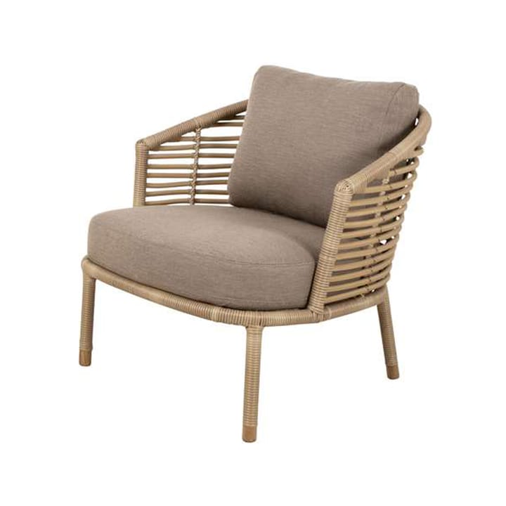 Poltrona Sense Lounge - Cane-Line Natté taupe, natural, incl. almofadas taupe - Cane-line