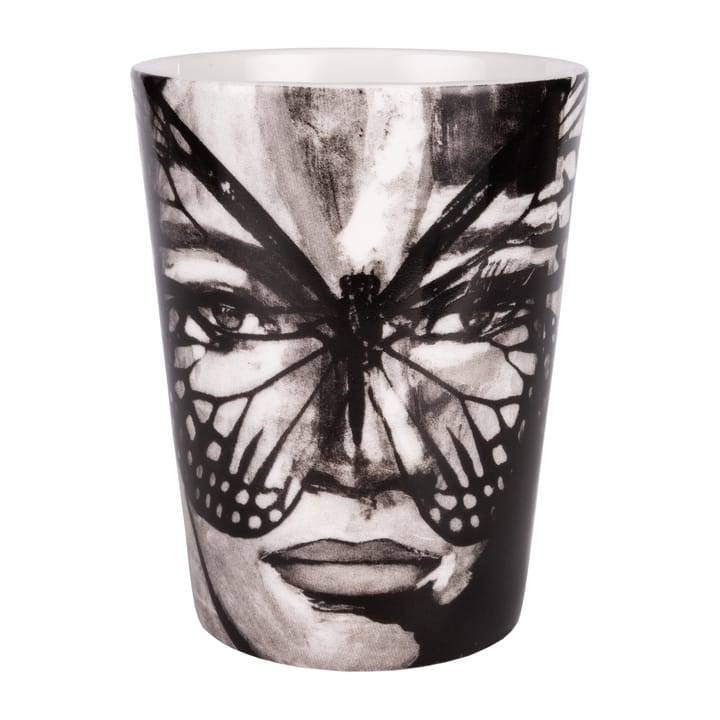 Golden Butterfly caneca 35 cl - Black-white - Carolina Gynning