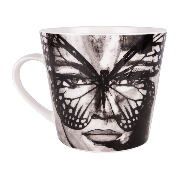 Golden Butterfly caneca 40 cl - Black-white - Carolina Gynning