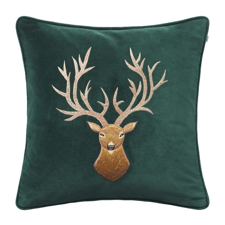 Capa bordada de almofada Reindeer 50x50 cm - Verde - Chhatwal & Jonsson