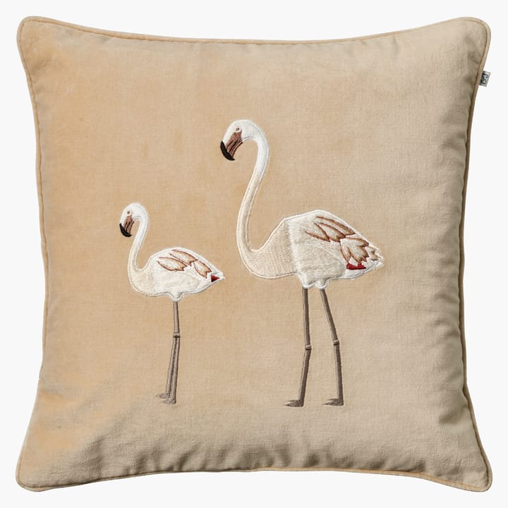 Capa de almofada Embroidered Flamingo 50x50 cm - Bege - Chhatwal & Jonsson