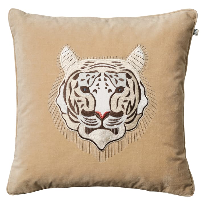 Capa de almofada Embroidered Tiger 50x50 cm - Bege - Chhatwal & Jonsson