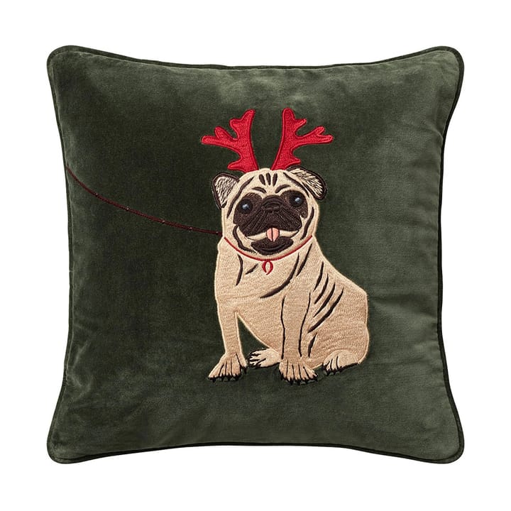 Capa de almofada Holiday Dog 50x50 cm - Forest green - Chhatwal & Jonsson