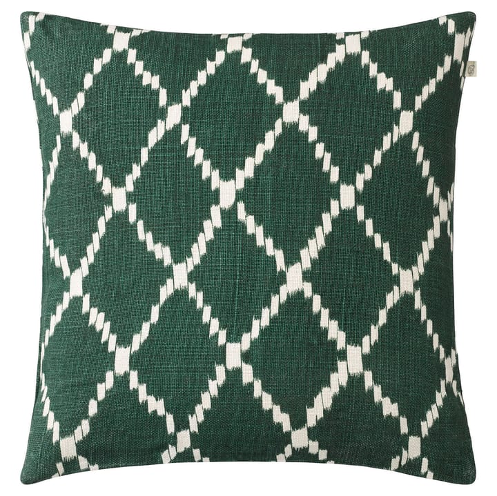 Capa de almofada Ikat Kerela 50x50 cm - Verde-branco - Chhatwal & Jonsson