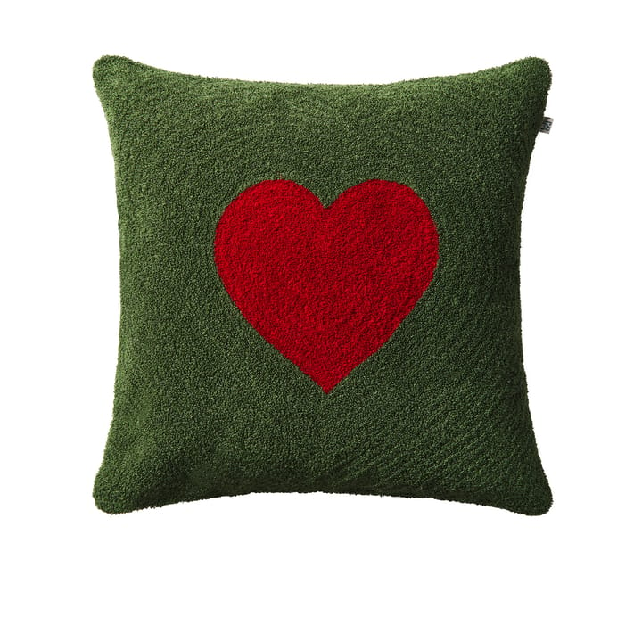 Capa de almofada Love 50x50 cm - Forest green-red - Chhatwal & Jonsson