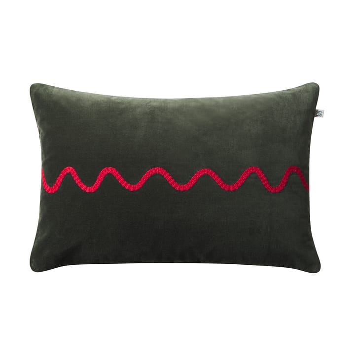 Capa de almofada Natu 40x60 cm - Forest green-red - Chhatwal & Jonsson