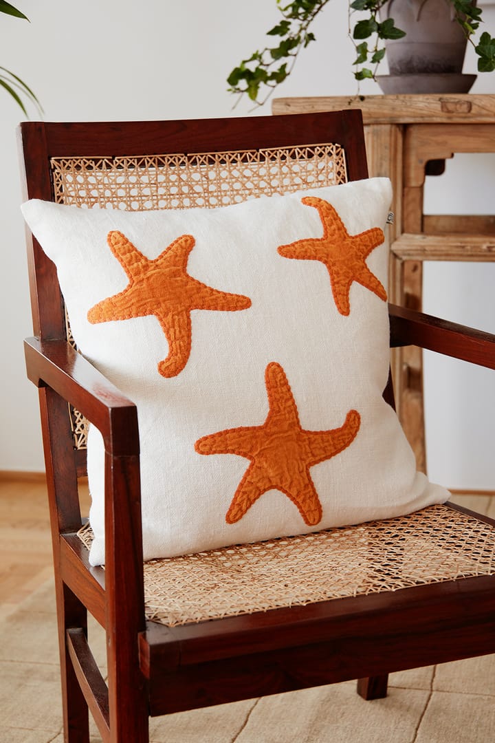 Capa de almofada Star Fish 50x50 cm - Branco sujo-laranja - Chhatwal & Jonsson