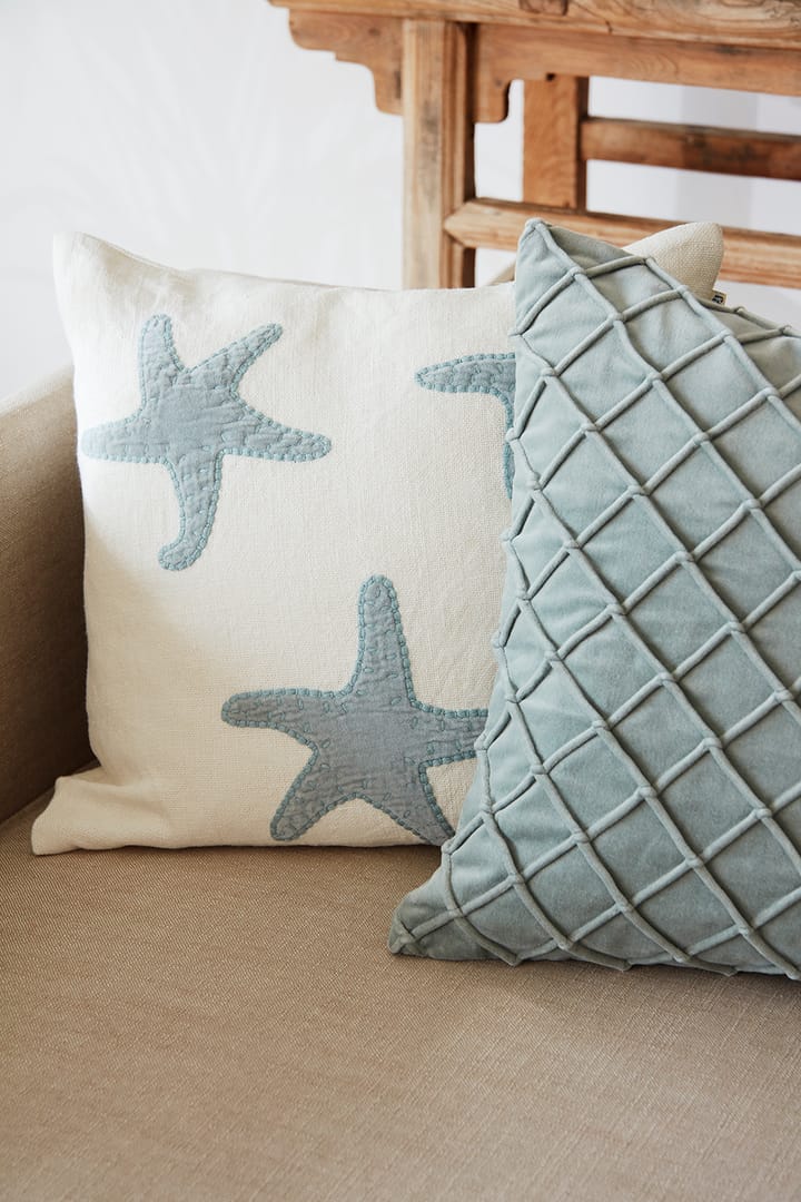 Capa de almofada Star Fish 50x50 cm - Off white-aqua - Chhatwal & Jonsson