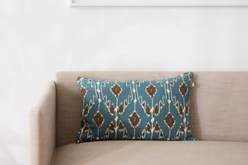 Fronha Ikat Goa 60x40 cm - Heaven blue-taupe - Chhatwal & Jonsson