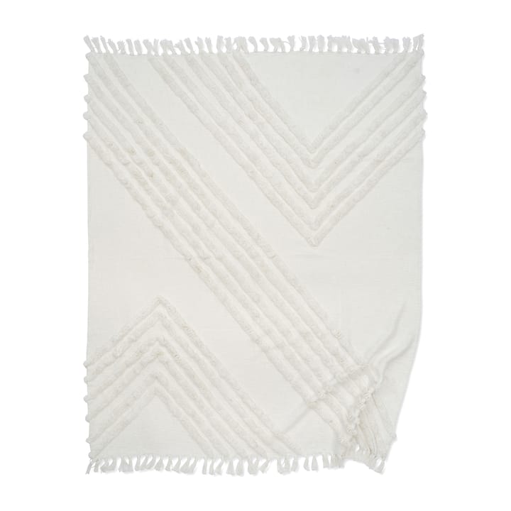 Manta de algodão Edge 130x170 cm  - Branco - Classic Collection