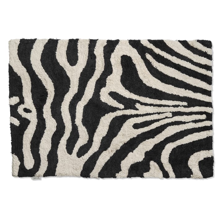 Tapete de casa de banho Zebra 60x90 cm, preto e branco Classic Collection