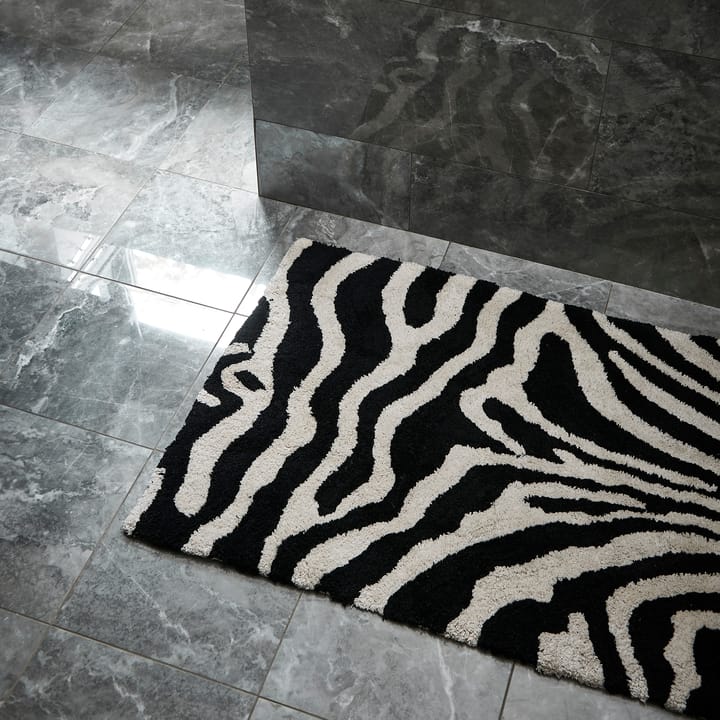 Tapete de casa de banho Zebra 60x90 cm, preto e branco Classic Collection