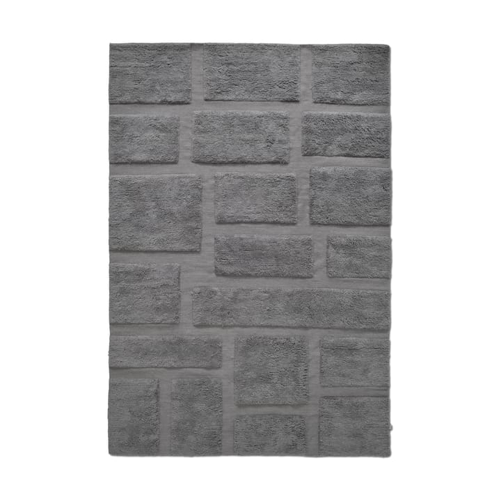 Tapete de lã Bricks 170x230 cm - Cinza - Classic Collection