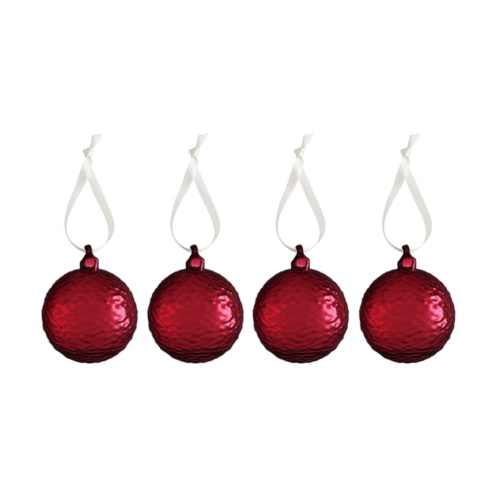 Bola de Natal Gry Marble Ø8 cm - Deep red - Cooee Design