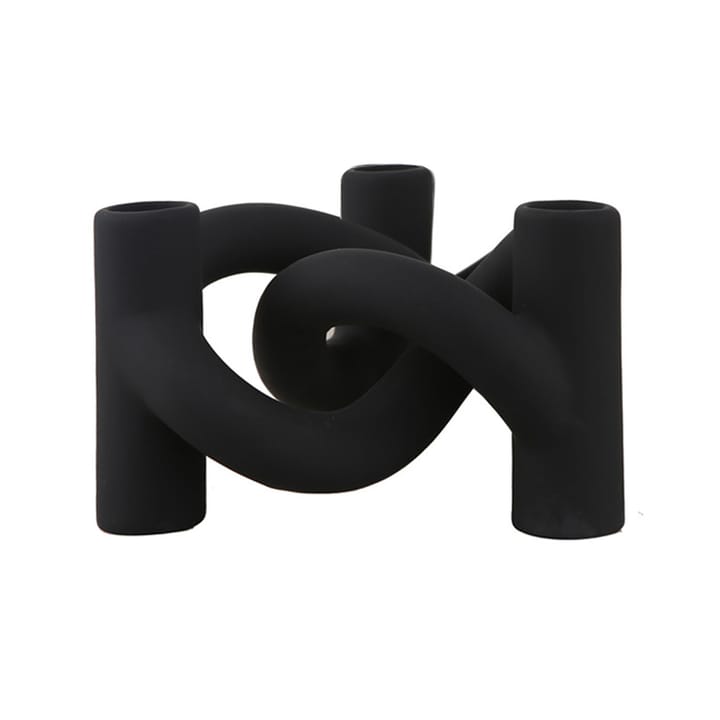 Suporte de três velas Lykke - preto - Cooee Design