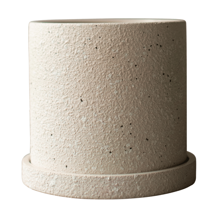 Grow vaso Ø13 cm com prato - Creme structure - DBKD