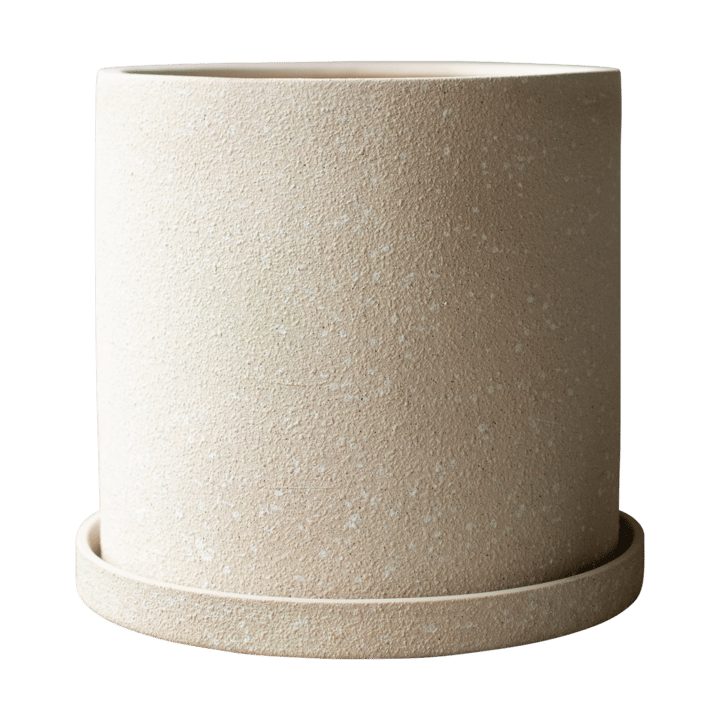 Grow vaso Ø30 cm com prato - Creme structure - DBKD