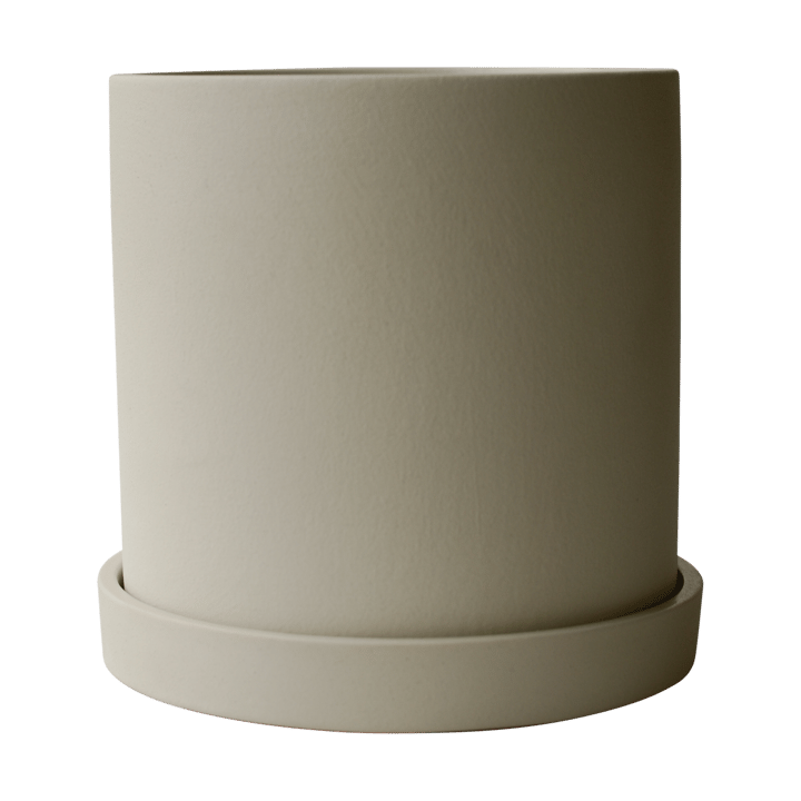 Vaso de flores com prato Grow Ø13 cm - Sandy creme - DBKD