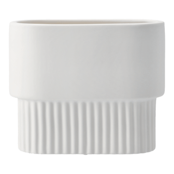 Vaso de flores oval raso Front  - branco - DBKD