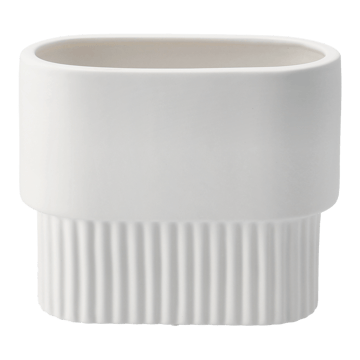 Vaso de flores oval raso Front  - branco - DBKD