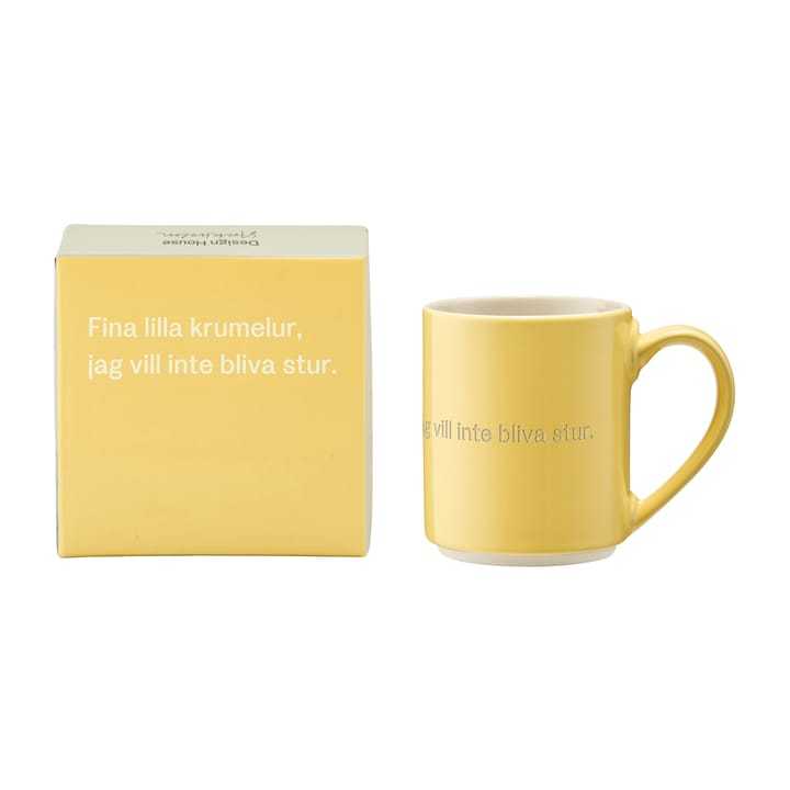 Caneca Astrid Lindgren, adorável pequena escrita - Texto sueco - Design House Stockholm