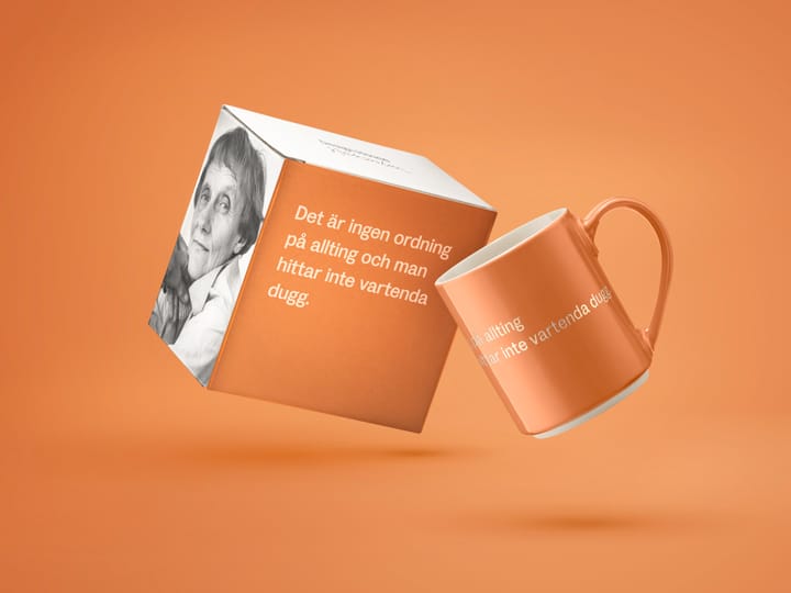 Caneca Astrid Lindgren, Det är ingen ordning… - Texto em sueco - Design House Stockholm