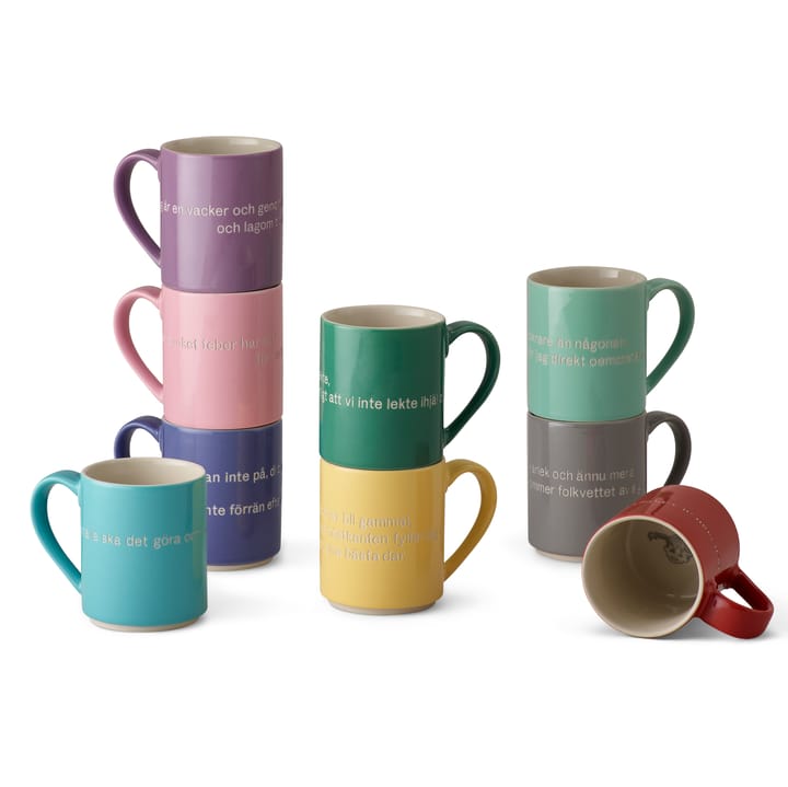 Caneca Astrid Lindgren, I am frecklier… - verde-sueco - Design House Stockholm