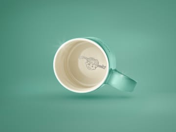 Caneca Astrid Lindgren, I am frecklier… - verde-sueco - Design House Stockholm