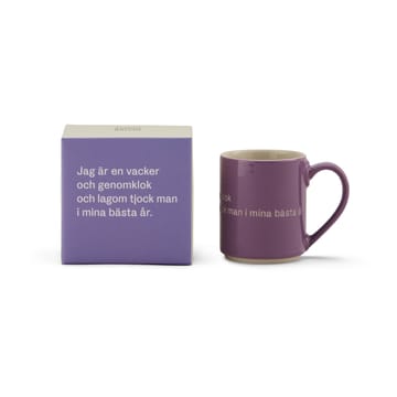 Caneca Astrid Lindgren, I am handsome - púrpura-sueco - Design House Stockholm