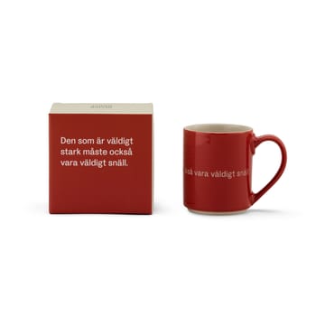 Caneca Astrid Lindgren, If you are very strong - vermelho-sueco - Design House Stockholm