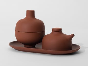 Prato oval Sand 12.5x20 cm - Red clay - Design House Stockholm