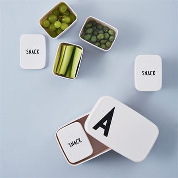 Caixa de snacks para recipiente de comida Design Letters - branco - Design Letters