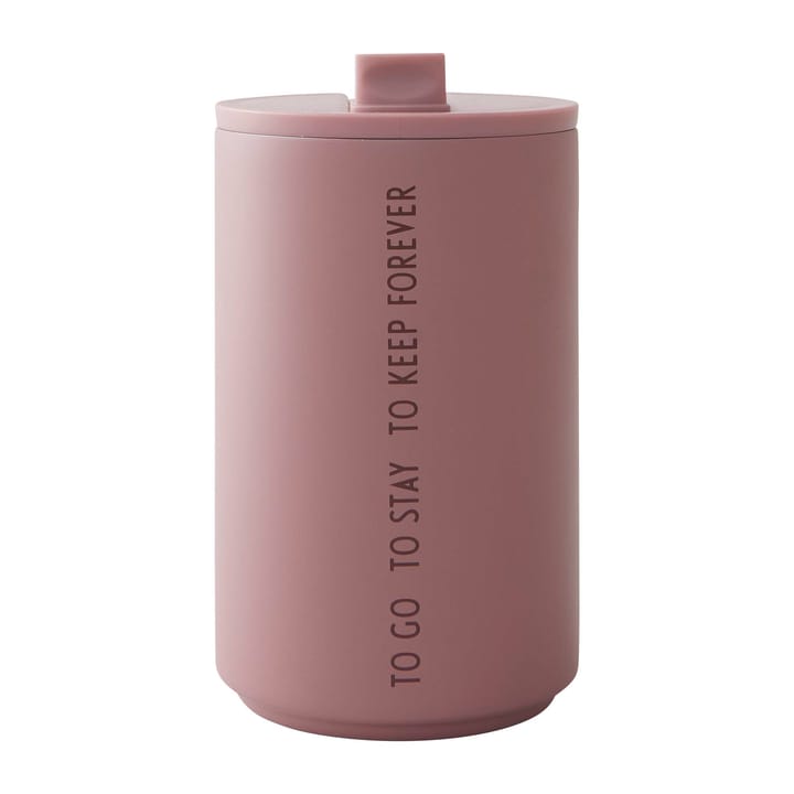 Caneca termo Design Letters - To Go (rosa cinza) - Design Letters