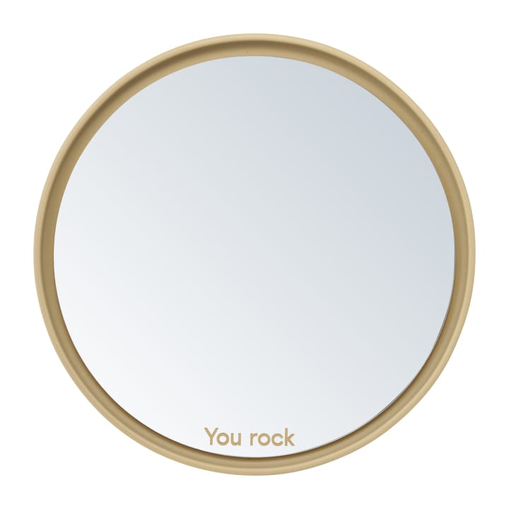 Mirror Mirror espelho de mesa Ø21 cm - Bege - Design Letters