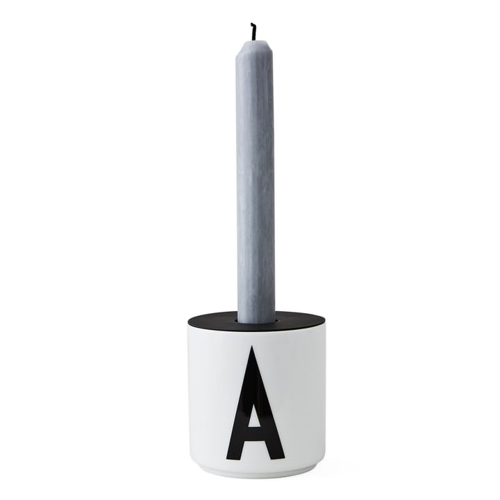 Suporte de velas para chávena Design Letters, Preto Design Letters