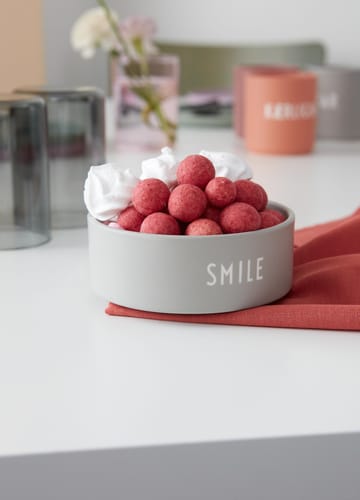 Tigela Design Letters Ø12 cm - Smile-grey - Design Letters